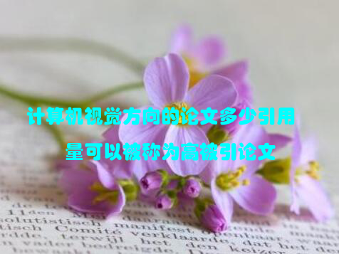 计算机视觉方向的论文多少引用量可以被称为高被引论文