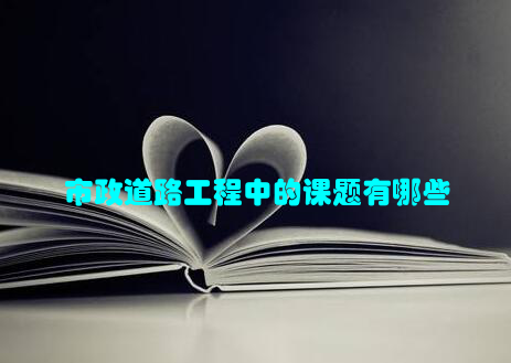 市政道路工程中的课题有哪些