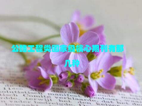 公路工程类国家级核心期刊有那几种