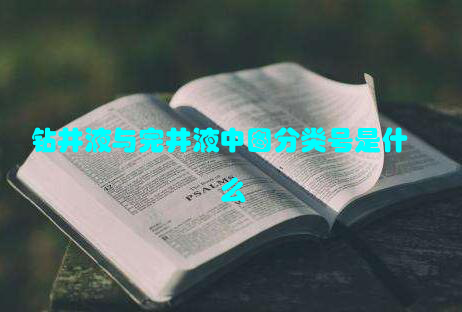 钻井液与完井液中图分类号是什么