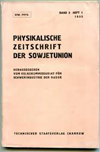 PHYSIKALISCHE ZEITSCHRIFT DER SOWJETUN